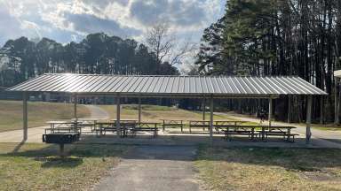 the picnic shelter at sanderford road park