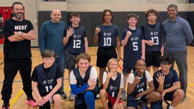 a basketball team called heat at their championship