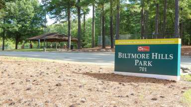 a picture of a park and biltmore hills