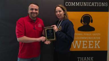 Stephanie DiGiulio wins the Call Taker of the Year 2025 award.