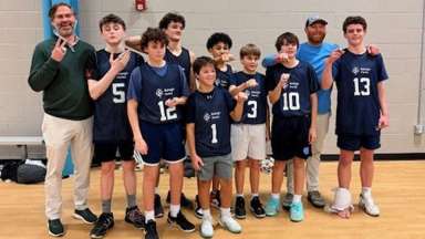 Laker team of boys basketball that are the champions
