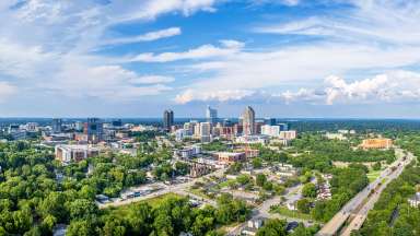City of Raleigh skyline view