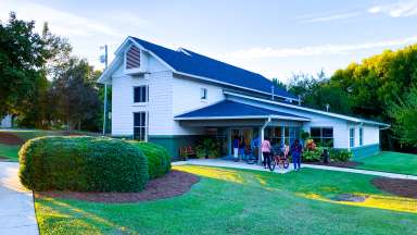 a side view of the John P. “Top Greene” African American Cultural Center