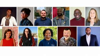 a collage of professional headshots of ten people