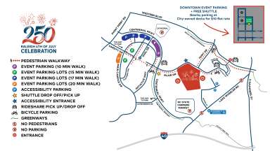 Fourth of july event map