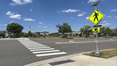 City Installs New Safety Beacon at Perry Creek Road Crosswalk