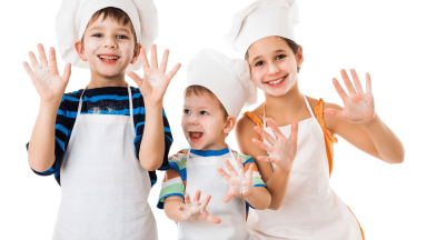Children in the kitchen