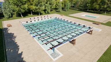 a rendering of lake johnson pool updates