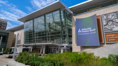 Convention center featuring its new name
