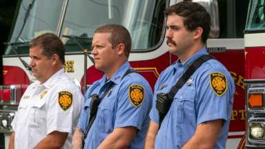 Firefighters honoring 9/11