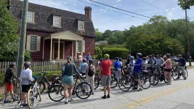 Historic Preservation Plan - Historic Bike Ride near the Joel Lane Museum House