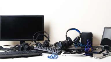 Computer equipment gathering dust