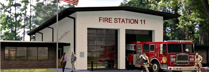rendering of fire station 11