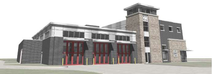 A rendering of fire station 22 replacement