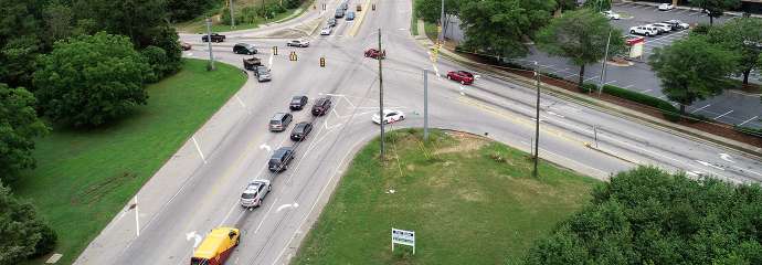 Tryon Road and lake Wheeler Intersection before construction