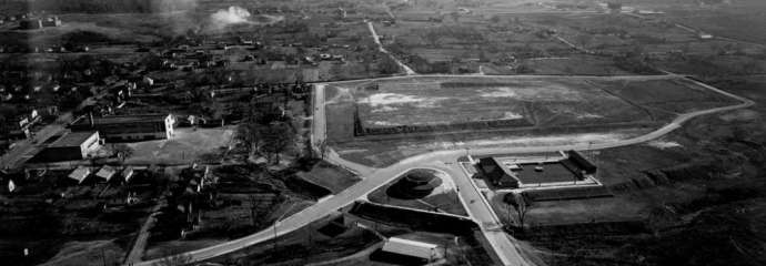 Aerial historic image of John Chavis Memorial Park