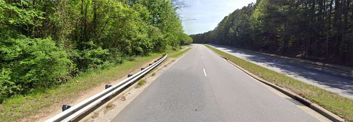 Shows a section of Raleigh Blvd that the City is getting ready to install sidewalk on.