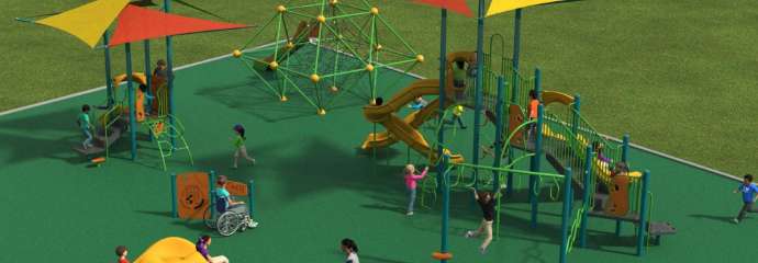 Design rendering of playground