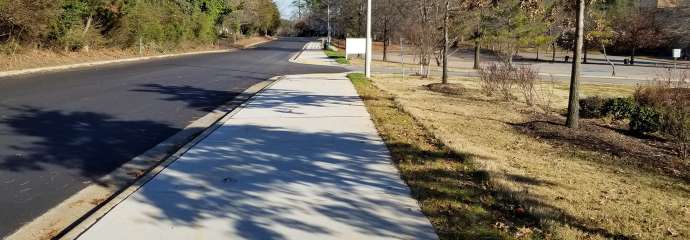 New sidewalk we installed on Jaguar Park Drive