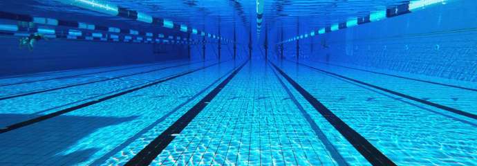 image of underwater pool swimming lanes