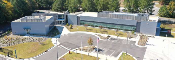 Arial view of the new water laboratory