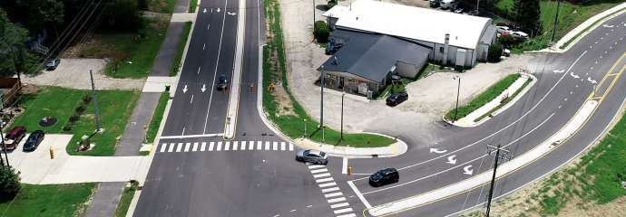 poole road aerial view