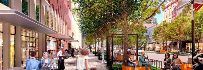 Fayetteville St. Streetscape Plan Concept Rendering