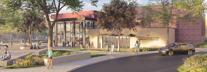 a rendering of the future Tarboro Road park entrance