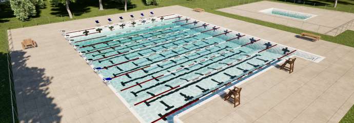 a rendering of lake johnson pool updates