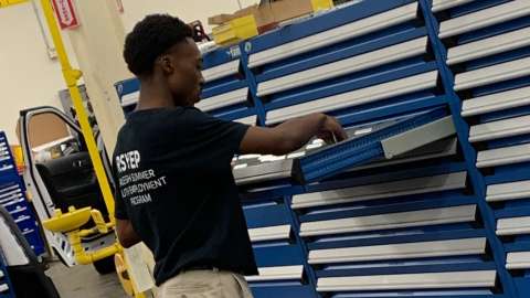 Raleigh Summer Youth Employee working at Raleigh Police Department Vehicle Fleet Services.