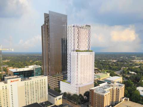 Conceptual rendering of what new hotel and mixed-use development could look like in Downtown Raleigh
