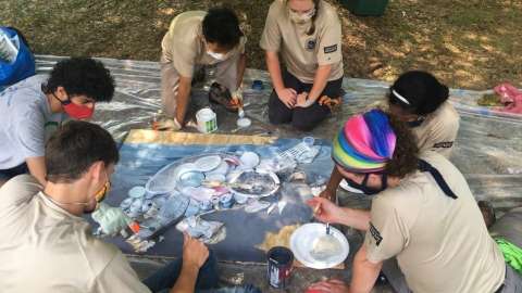 Youth corps painting turtle