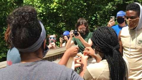 Youth Conservation Corps group learning together