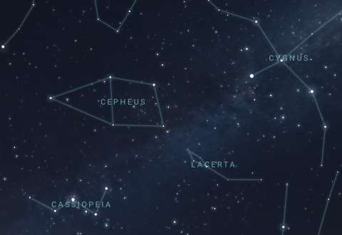 Star map of Cassiopeia