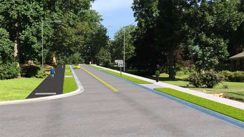 A rendering of the proposed improvements to Caroina Pines Avenue