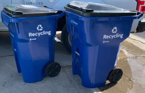 Recycling carts, small and larte