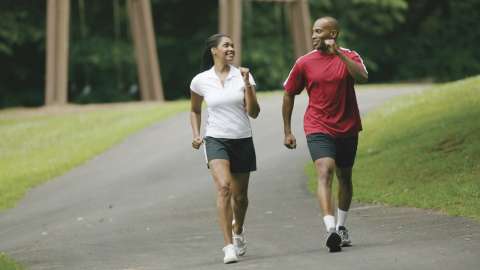 A couple out for a walk