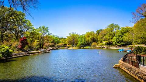 Water feature at Pullen Park