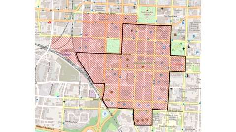 Map showing new boundaries of social district