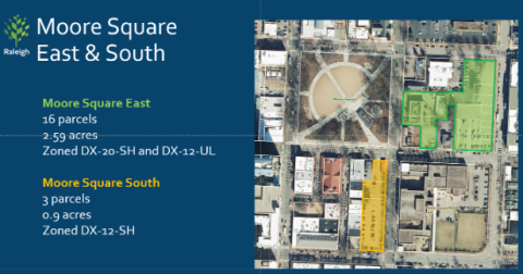 Moore Square East and South Redevelopment Map