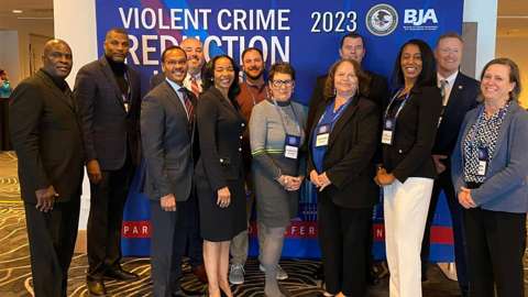 Attendees representing Raleigh at the Violent Crime Reduction Summit in 2023