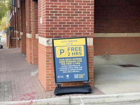 parking deck sign