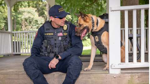 rpd police officer and dog