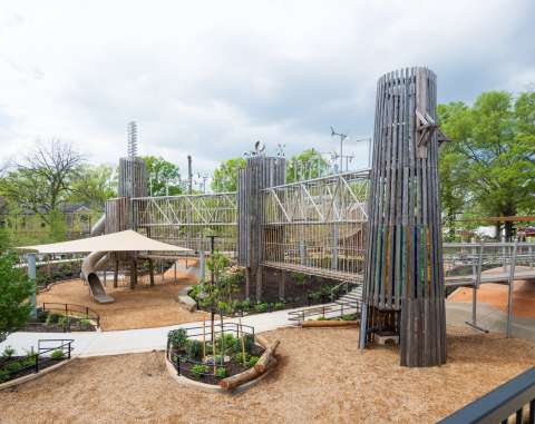 Slide valley at the Gipson Play Plaza