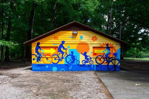 Bike Mural at Lions Park