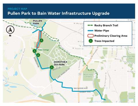 Pullen to Bain project map