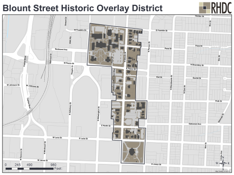 Blount Street Historic District Map