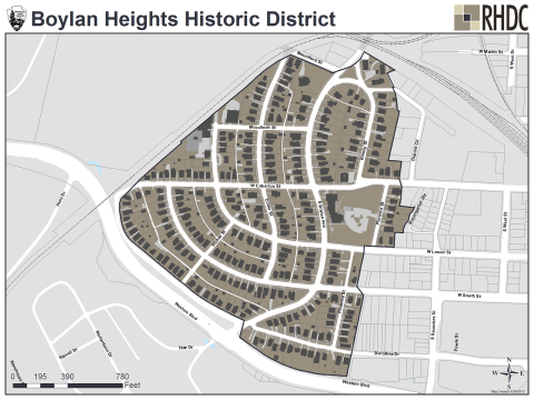 Boylan Heights Historic District Map