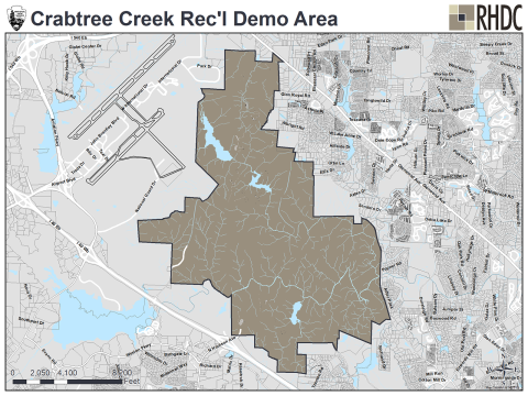 Crabtree Creek Recreational Demonstration Area Map