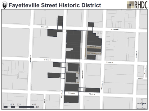 Fayetteville Street Historic District Map